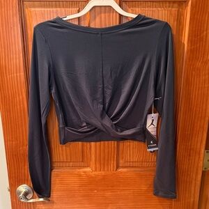 Kyodan Black Long Sleeve Crop Top